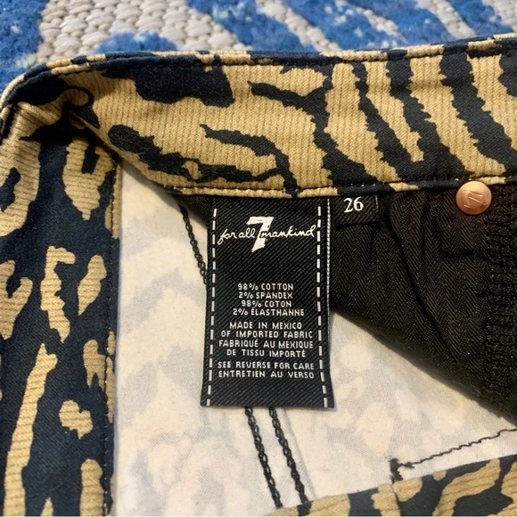 7 for all mankind animal print skinny pants ~ W26/L27 - Picture 8 of 13